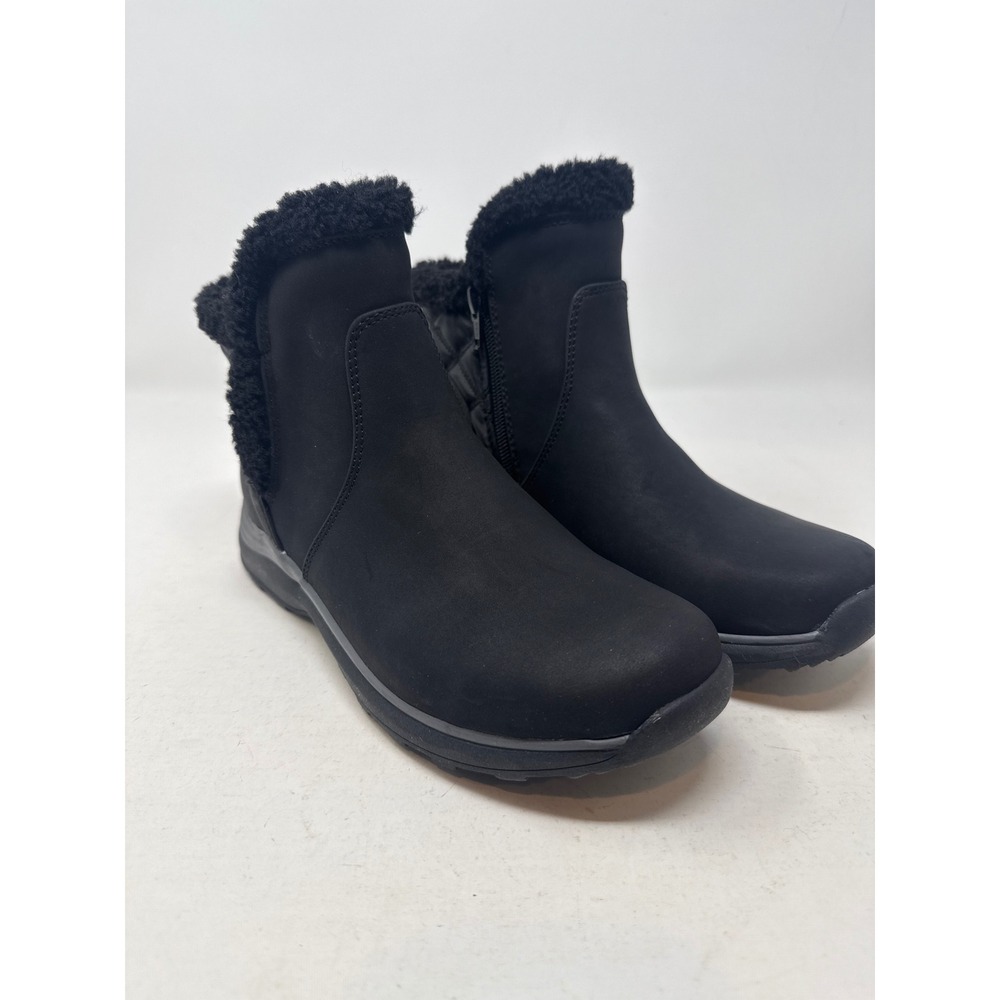 Baretraps B-True Ynez Black Faux Fur Trim Ankle Boots BT30817 Womens 6.5 M